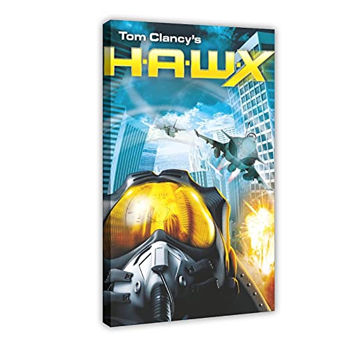 Tom Clancy's H.A.W.X Juego Cover Carteles 2 Lienzo Póster Decoración Dormitorio Deportes Paisaje Oficina Decoración Regalo Marco Estilo 120 × 30 pulgadas (50 × 75 cm)