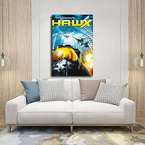Tom Clancy's H.A.W.X Juego Cover Carteles 2 Lienzo Póster Decoración Dormitorio Deportes Paisaje Oficina Decoración Regalo Marco Estilo 120 × 30 pulgadas (50 × 75 cm)