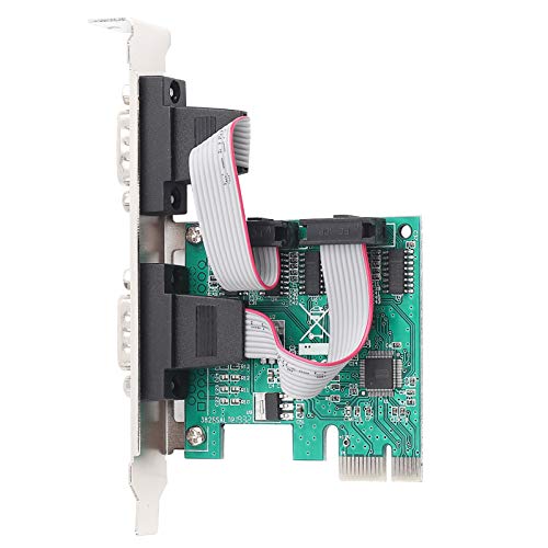 Tomanbery Tarjeta de expansión Plug and Play Tarjeta de expansión PCI-E Tarjeta controladora de expansión de actualización de reemplazo de 2 Puertos Interfaz PCI-E Resistente al Desgaste a Serie COM