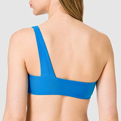 Tommy Hilfiger One Shoulder Bralette-rp Bikini, Azul (Blue Jewel 488), 34 (Talla del Fabricante: X-Small) para Mujer