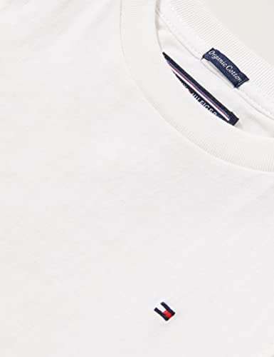 Tommy Hilfiger T Camiseta Básica de Manga Corta, Blanco (Bright White), 176 (Talla del Fabricante: 16) para Niños