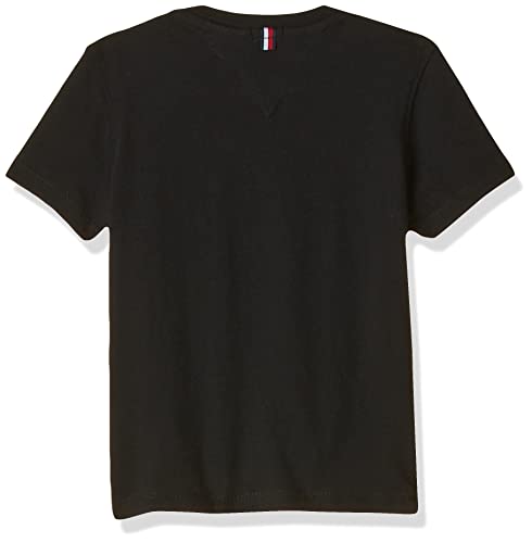 Tommy Hilfiger T Camiseta Básica de Manga Corta, Negro (Meteorite), 164 (Talla del Fabricante: 14-15) para Niños