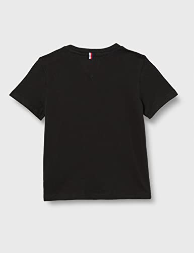 Tommy Hilfiger T Camiseta Básica de Manga Corta, Negro (Meteorite), 164 (Talla del Fabricante: 14-15) para Niños