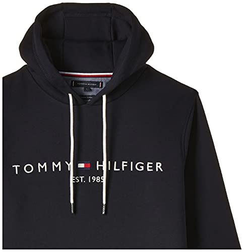Tommy Hilfiger Tommy Logo Hoody 0752 - Sudadera con Capucha Hombre, Azul (Sky Captain 403), XXL