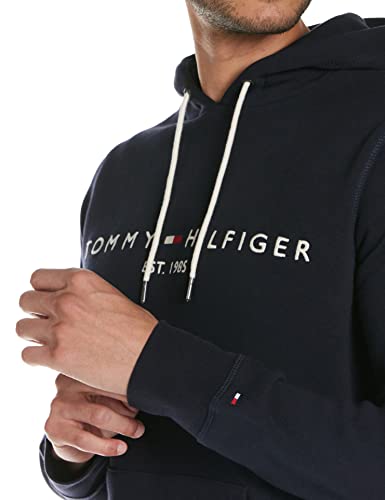 Tommy Hilfiger Tommy Logo Hoody 0752 - Sudadera con Capucha Hombre, Azul (Sky Captain 403), XXL