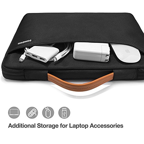 tomtoc Maletín para 16" MacBook Pro A2485 2021/ A2141 2019, 15" MacBook Pro 2012-2015, 15,6" ASUS TUF Gaming/ROG Zephyrus, 15" Surface Book 3/2, Funda Portátil con Bolsillo para Laptop