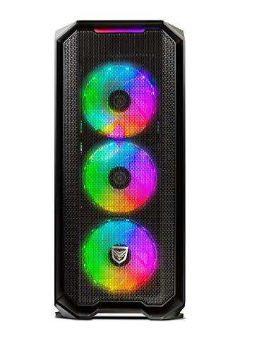 Torre Gaming Nfortec Krater para PC con Cristal Templado y 4 Ventiladores RGB de 120mm incluidos (compatible con placas base de Gigabyte, Asus y MSI) Color Blanco