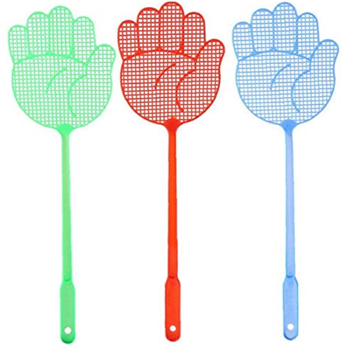 TOSSPER Linda Mosca De Plástico Golpe Golpeado Insecto Moscas Pat Slap Tool Home Anti-Mosquito Fly Pass Fly Swatters (Color Azar)
