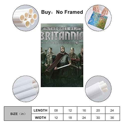 Total War Saga Thrones of Britannia Game - Póster decorativo para pared (50 x 75 cm)