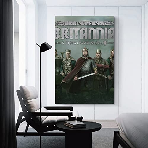 Total War Saga Thrones of Britannia Game - Póster decorativo para pared (50 x 75 cm)