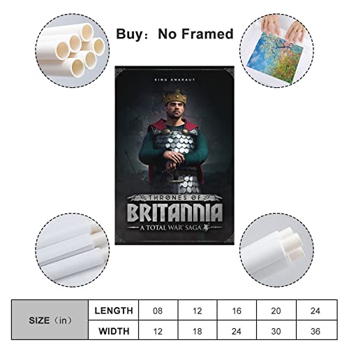 Total War Saga Thrones of Britannia - Póster decorativo para pared (40 x 60 cm)