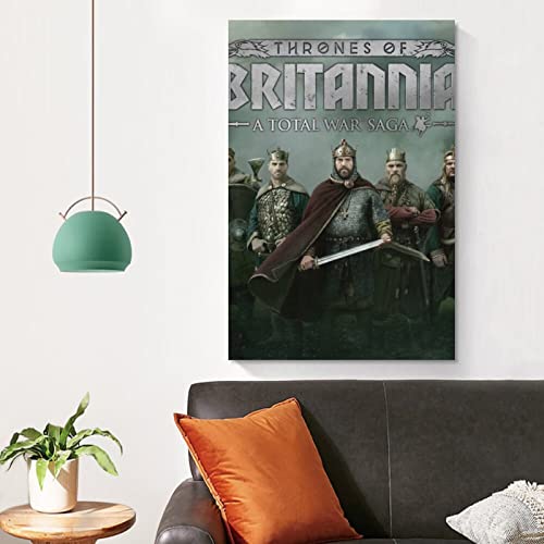 Total War Saga Thrones of Britannia - Póster decorativo para pared, diseño de tronos de Britannia, 20 x 30 cm