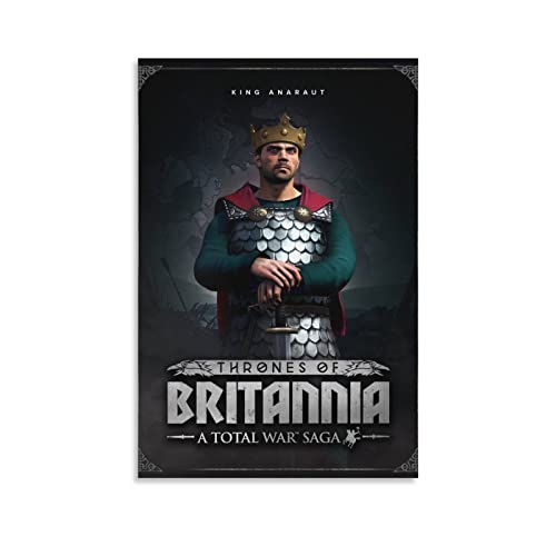 Total War Saga Thrones of Britannia - Póster decorativo para pared, diseño de tronos de Britannia, 60 x 90 cm