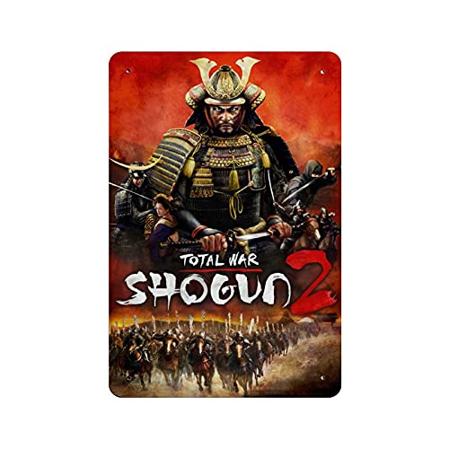 Total War Shogun - Cartel de metal clásico para juegos populares (30 x 20 cm)