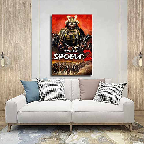 Total War Shogun - Póster de lona para decoración de dormitorio, deportes, paisaje, oficina, habitación, marco de regalo, 124 x 36 pulgadas (60 x 90 cm)