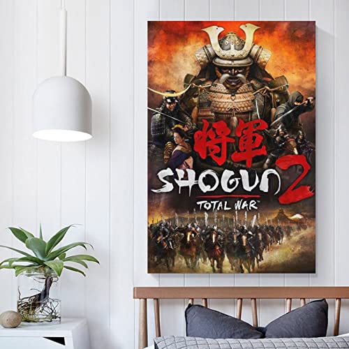 Total War Shogun - Póster decorativo para pared, diseño de Shogun de 2 unidades, 30 x 45 cm, color blanco