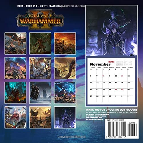 Total War WARHAMMER II: OFFICIAL 2022 Calendar - Video Game calendar 2022 - Total War WARHAMMER II -18 monthly 2022-2023 Calendar - Planner Gifts ... games Kalendar Calendario Calendrier)