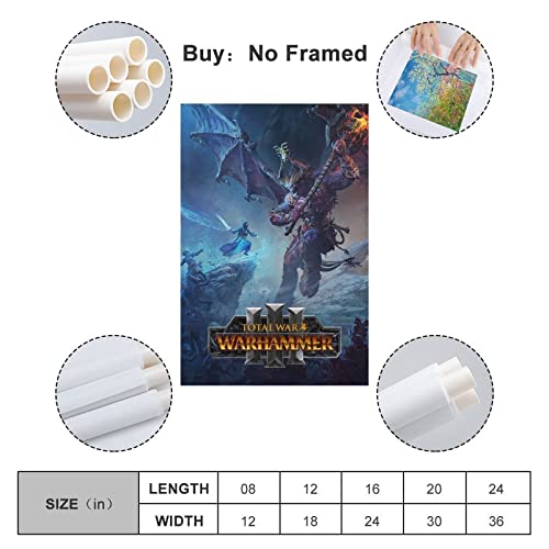 Total War WARHAMMER III - Póster decorativo para pared (60 x 90 cm)