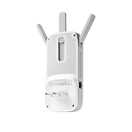 TP-Link RE450 - Repetidor Wi-Fi AC1750, amplificador de red, velocidad doble banda, 1 x puerto Gigabit, luz señal inteligente, modo AP, fácil configuración