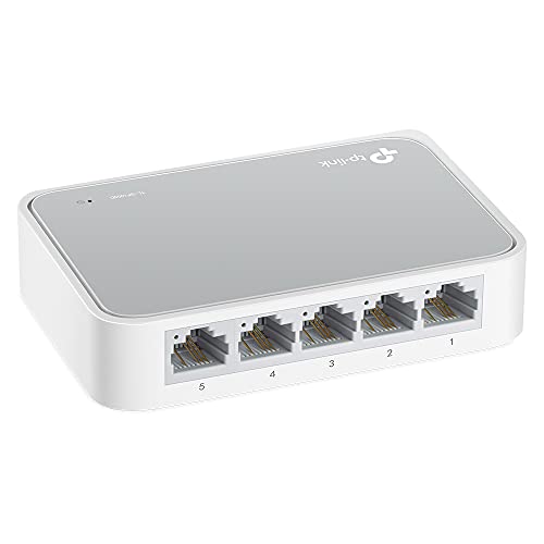 TP-Link TL-SF1005D - Switch Ethernet con 5 Puertos (10/100 Mbps, RJ45, Concentrador de ethernet, Plug and Play, sin Ventilador, No Gestionado)