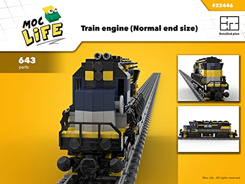 Train engine (Normal end size) (Instruction Only): Moc Life (train equipments Book 7) (English Edition)