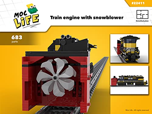 Train engine with snowblower (Instruction Only): Moc Life (train equipments Book 4) (English Edition)