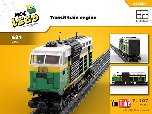Train Transit Locomotive (Instruction Only): Moc Life (train equipments Book 16) (English Edition)