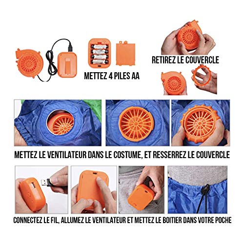 Traje Inflable de la Parca | Disfraz de Halloween Peculiar | Original Tamaño Adulto | Poliéster Cómodo | Resistente | Sistema de inflación Incluido | OriginalCup®