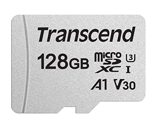 Transcend Usd300S Tarjeta Microsd de 128Gb, Clase 10,, V30, A1, Hasta 95 Mbs de Lectura, con Adaptador Sd, Paquete Abrefácil