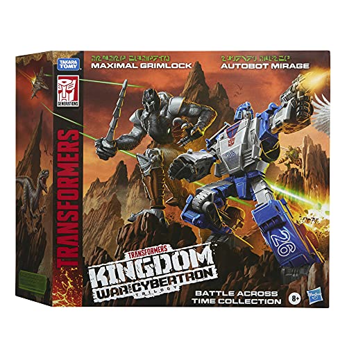 Transformers F1209 Generations Kingdom Battle Across Time - Figuras de Autobot Mirage y Maximal Grimlock Clase de Lujo, 14 cm - Edad: 8