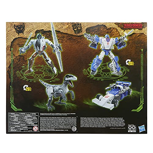 Transformers F1209 Generations Kingdom Battle Across Time - Figuras de Autobot Mirage y Maximal Grimlock Clase de Lujo, 14 cm - Edad: 8