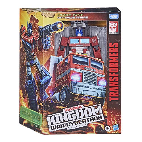 Transformers Toys Generations War for Cybertron: Kingdom Leader WFC-K11 Optimus Prime Figura de acción – niños de 8 años en adelante, 7 Pulgadas