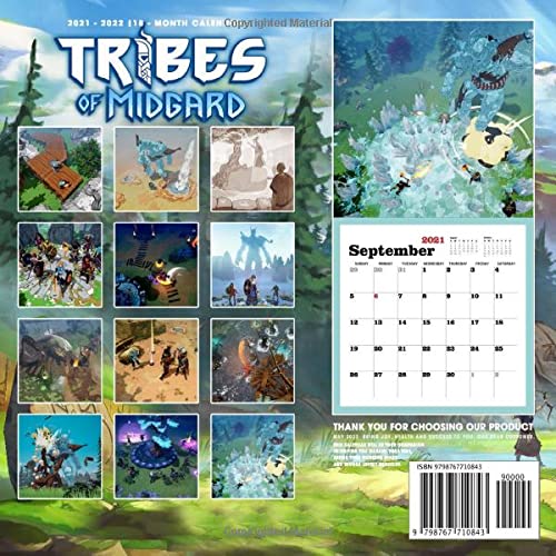 Tribes of Midgard Calendar 2022-2023: Tribes of Midgard Calendar 2022 - OFFICIAL Games calendar 2022 18 months- Planner Gifts boys girls kids and all ... 17''x11''(Kalendar Calendario Calendrier).