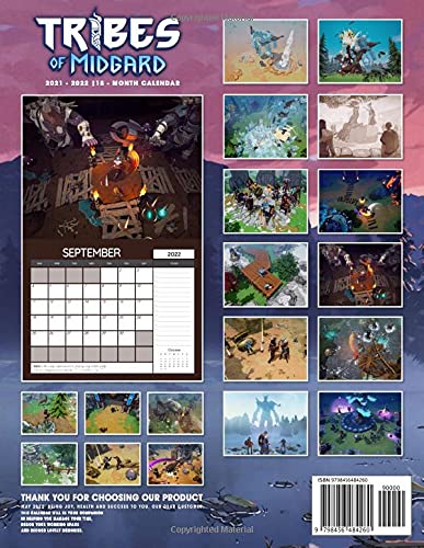 Tribes of Midgard Calendar 2022: Game calendar. This incredible cute calendar july 2021 to december 2022 with high quality pictures. Gaming calendar 2021-2022