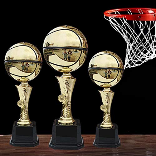 Trofeos de Oro NBA Championship Trophy mármol Base Menaje Knight James Guerrero Durant Curry (Color : Gold, Size : 38 * 10 * 10cm)