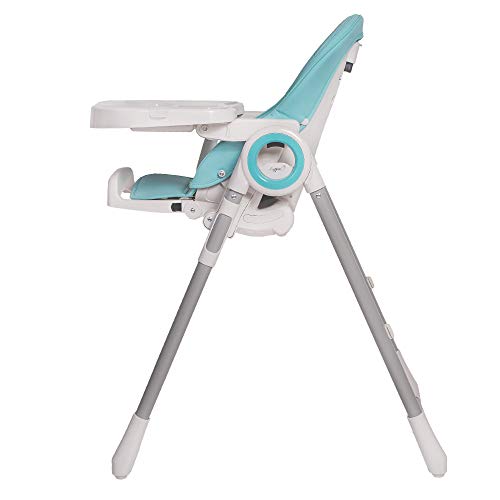 Trona infantil Fency para niños de 6 a 36 meses, regulable en 7 niveles, carga máxima de hasta 20 kg, trona universal 3 en 1 (azul)