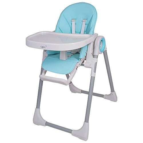 Trona infantil Fency para niños de 6 a 36 meses, regulable en 7 niveles, carga máxima de hasta 20 kg, trona universal 3 en 1 (azul)