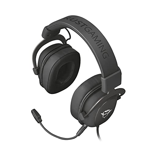 Trust Cascos Gaming GXT 414 Zamak Auriculares Gamer con Micrófono Extraíble y Flexible y Diadema Ajustable, Cable Trenzado de 1 m, para PS4, PS5, PC, Nintendo Switch, Xbox One, Xbox Series X - Negro