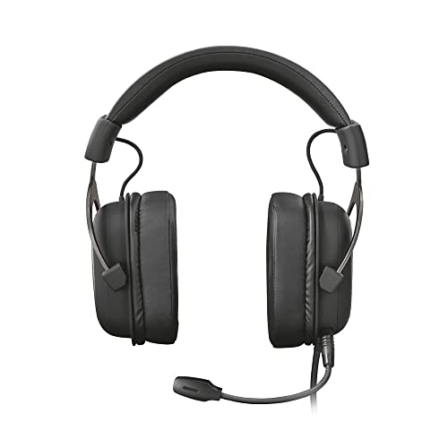 Trust Cascos Gaming GXT 414 Zamak Auriculares Gamer con Micrófono Extraíble y Flexible y Diadema Ajustable, Cable Trenzado de 1 m, para PS4, PS5, PC, Nintendo Switch, Xbox One, Xbox Series X - Negro