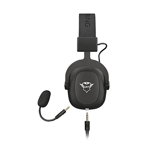 Trust Cascos Gaming GXT 414 Zamak Auriculares Gamer con Micrófono Extraíble y Flexible y Diadema Ajustable, Cable Trenzado de 1 m, para PS4, PS5, PC, Nintendo Switch, Xbox One, Xbox Series X - Negro