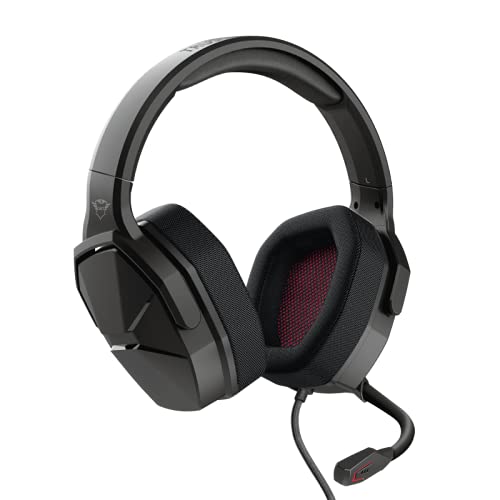 Trust Gaming Cascos GXT 4371 Ward Auriculares Gamer con Micrófono Plegable, Cómodo, Altavoces Activos de 50 mm, Cable Trenzado, para PS4, PS5, PC, Nintendo Switch, Xbox One, Xbox Series X - Negro