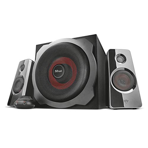 Trust Gaming GXT 4038 Thunder - Juego de altavoces 2.1 con subwoofer, color negro