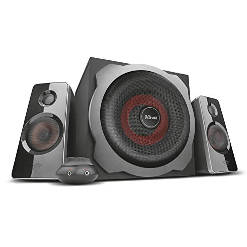 Trust Gaming GXT 4038 Thunder - Juego de altavoces 2.1 con subwoofer, color negro