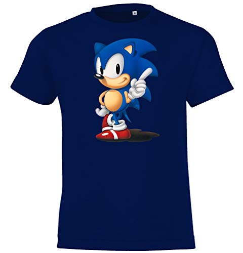 Trvppy - Camiseta para niño, modelo Sonic, tallas de 2 a 12 años, en muchos colores azul marino 12 años