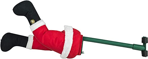 TTCPUYSA Animated Christmas Kickers,Stuck in Xmas Tree Stuffed Plush Santa Claus Elf Legs Ornament,Creative Moving Santa Claus Legs Front Door Holiday Hanging Decoration