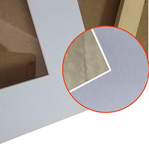 TUKA 5X Paspartú, DIN A4 Tamaño Exterior, Tamaño Abierto de los Paspartús: 15x20cm. Blanco, Marco de Papel Paspartú para Enmarcar Imágenes, Fotos, Carteles, Impresiones Artísticas. TKD9100-A4-5x