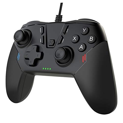 Uberwith - Controlador de juego de PC con cable, controlador de mando para mando de PC compatible con Steam, PS3, Windows 10/8/7, PC, portátil, caja de TV, teléfonos móviles Android