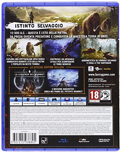 Ubisoft Far Cry Primal Special Edition, PS4 - Juego (PS4, PlayStation 4, Soporte físico, Shooter, Ubisoft, RP (Clasificación pendiente), ITA)