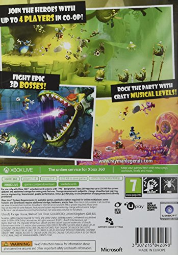 Ubisoft Rayman Legends, Xbox 360 Juego (Xbox 360, Xbox 360, Plataforma, E10 + (Everyone 10 +)) + SEGA Mega Drive Ultimate Collection Classics (Xbox 360) [Importación inglesa]