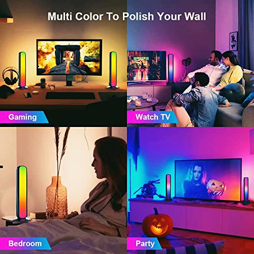 UCMDA Barras de Luz LED, último Luces Inteligente, Múltiples Efectos de RGB, Sincronización de Música, Control de App/Alexa/Google Asistente, Lampara Led de Sala de Juegos, Navidad, Fiesta, PC/TV